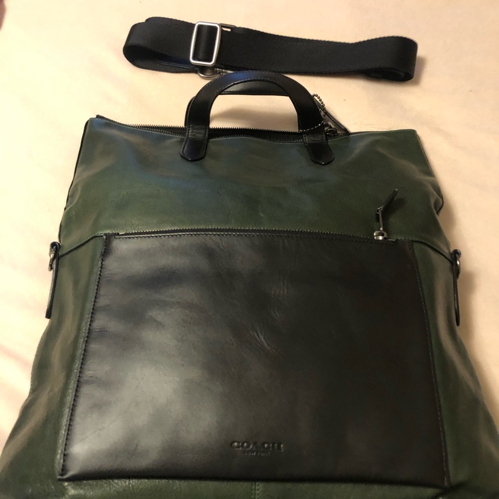 Coach Dark Green and Black Large Bag